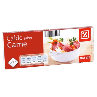 Caldo sabor carne Dia estuche 12 unidades-0