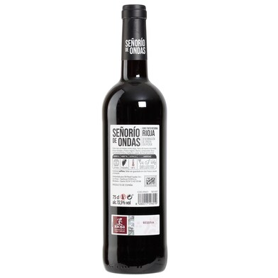 Vino tinto reserva D.O. Rioja Señorío de Ondas botella 75 cl-1 Vino tinto reserva D.O. Rioja Señorío de Ondas botella 75 cl-1