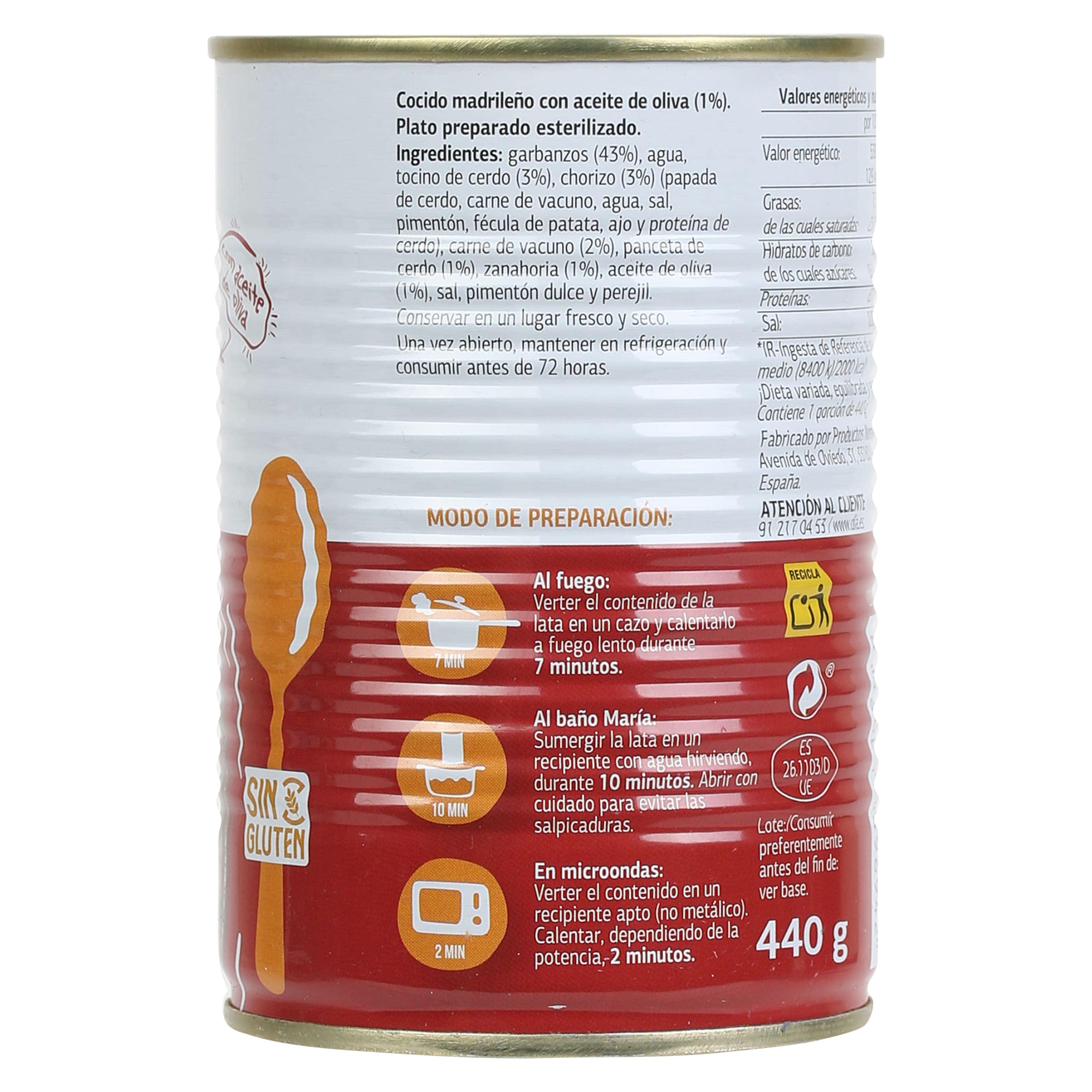 Cocido madrileño Dia Al Punto 440 g