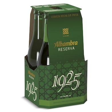 Cerveza reserva 1925 Alhambra botella 4 x 33 cl-0