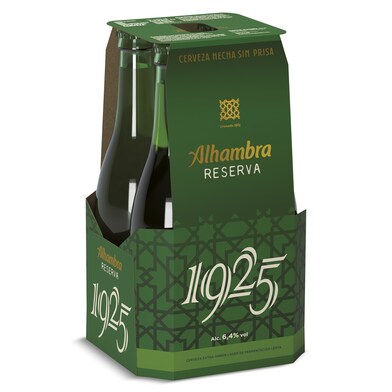 Cerveza reserva 1925 Alhambra botella 4 x 33 cl-0