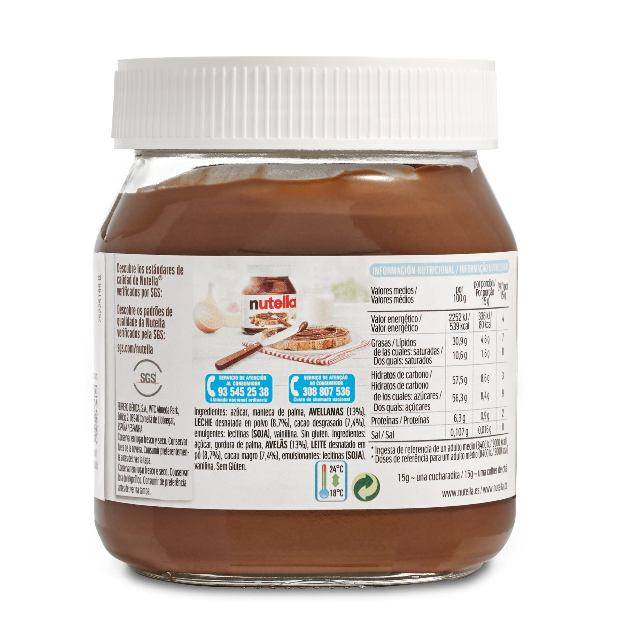 Crema de cacao con avellanas Nutella 350 g