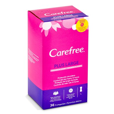 Protegeslips plus large Carefree caja 36 unidades-0 Protegeslips plus large Carefree caja 36 unidades-0