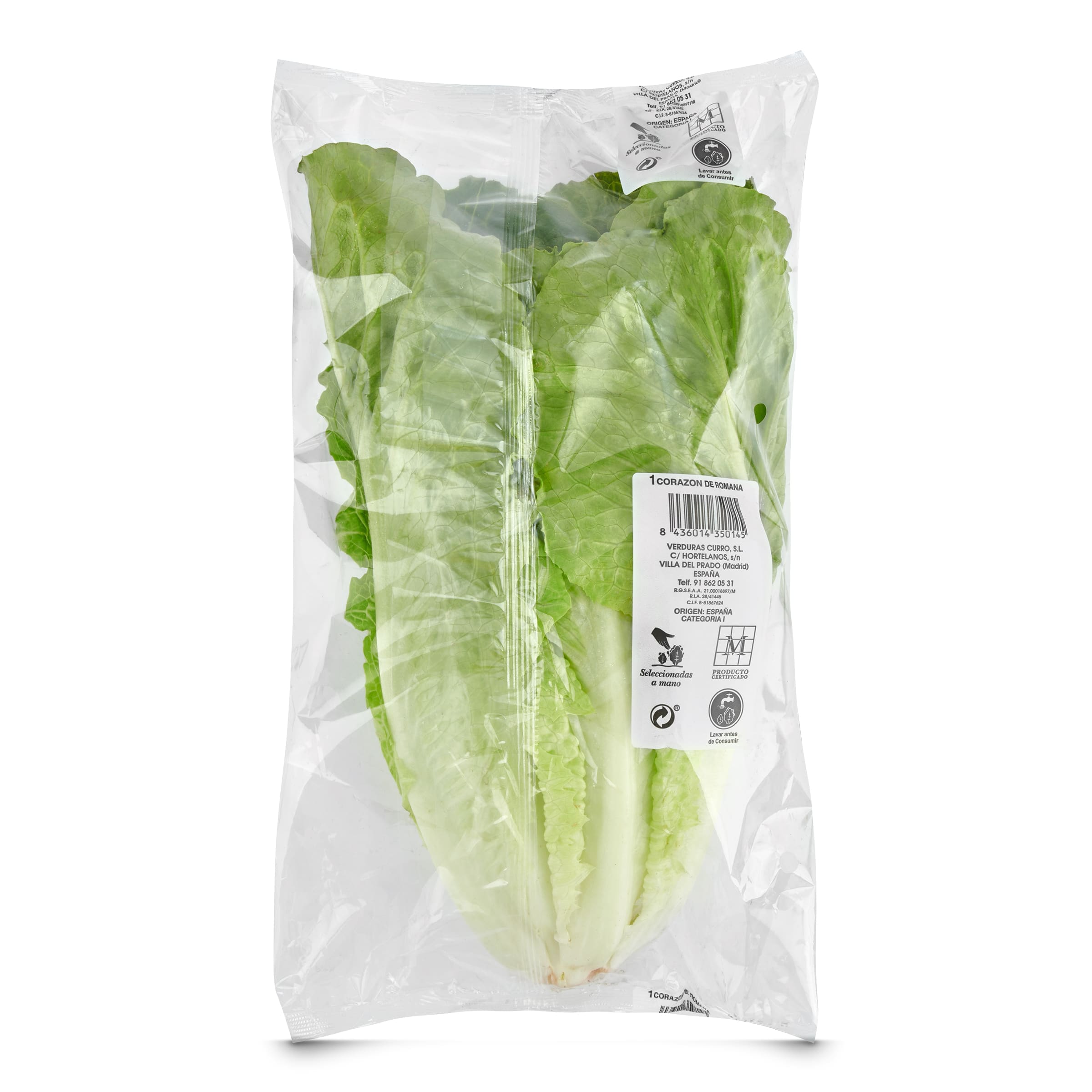 Corazón de lechuga romana unidad