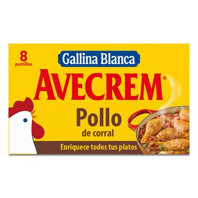 Pastillas de caldo de pollo GALLINA BLANCA AVECREM CAJA 8 UD-1 Pastillas de caldo de pollo GALLINA BLANCA AVECREM CAJA 8 UD-1
