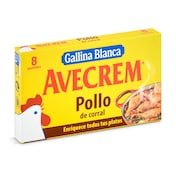 Pastillas de caldo de pollo GALLINA BLANCA AVECREM  CAJA 8 UD