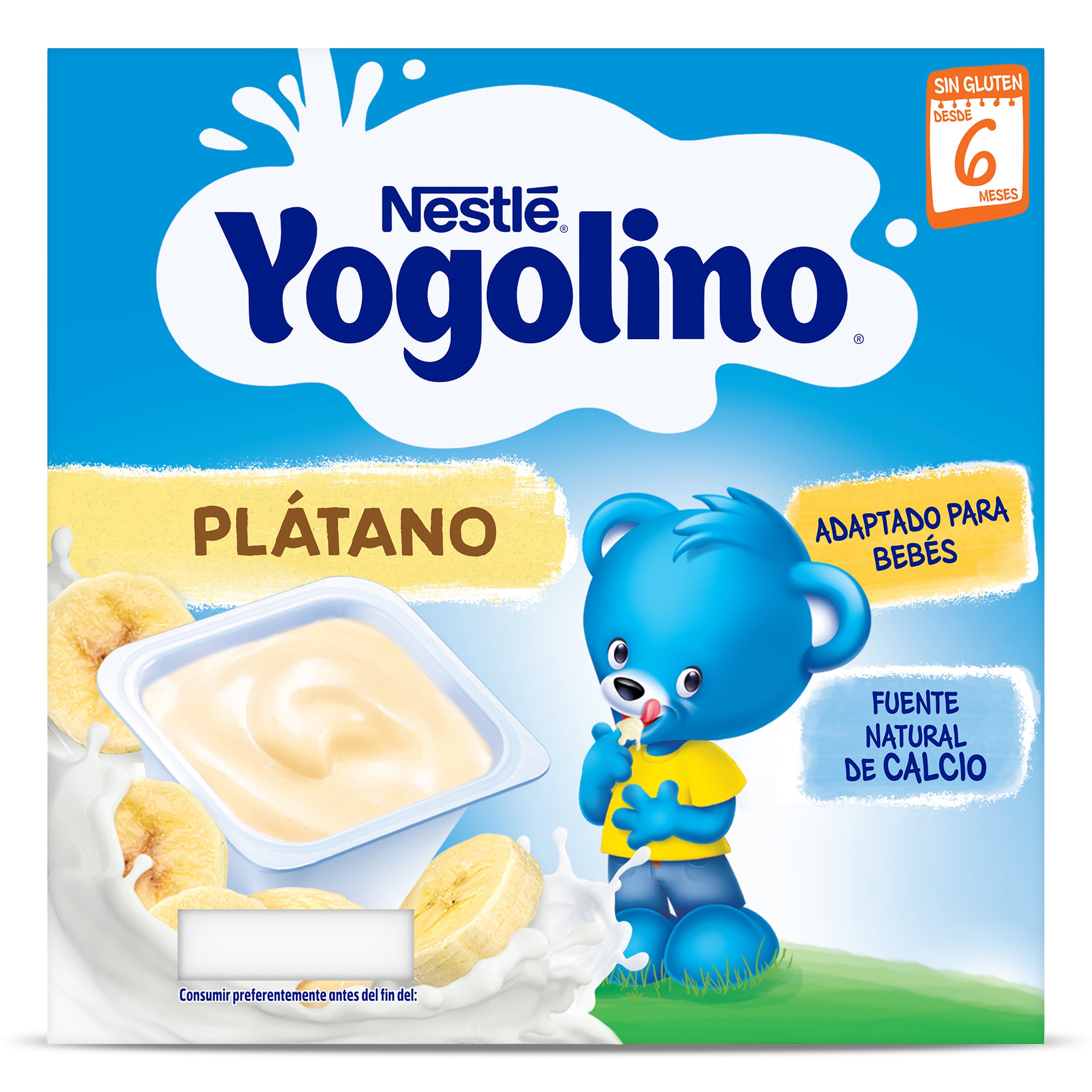 Postre lácteo de plátano Nestlé Yogolino 4 x 100 g