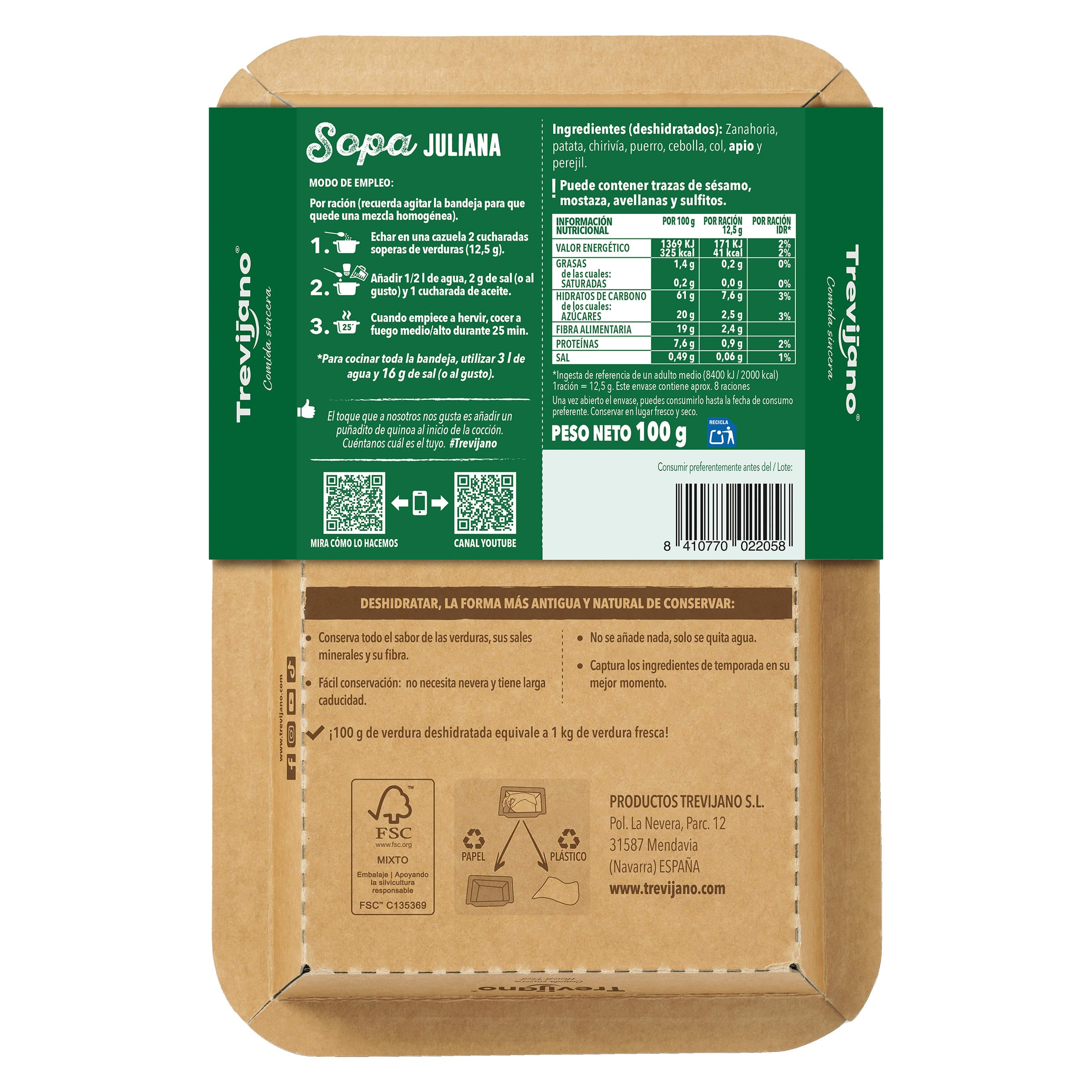 Sopa juliana Trevijano 100 g
