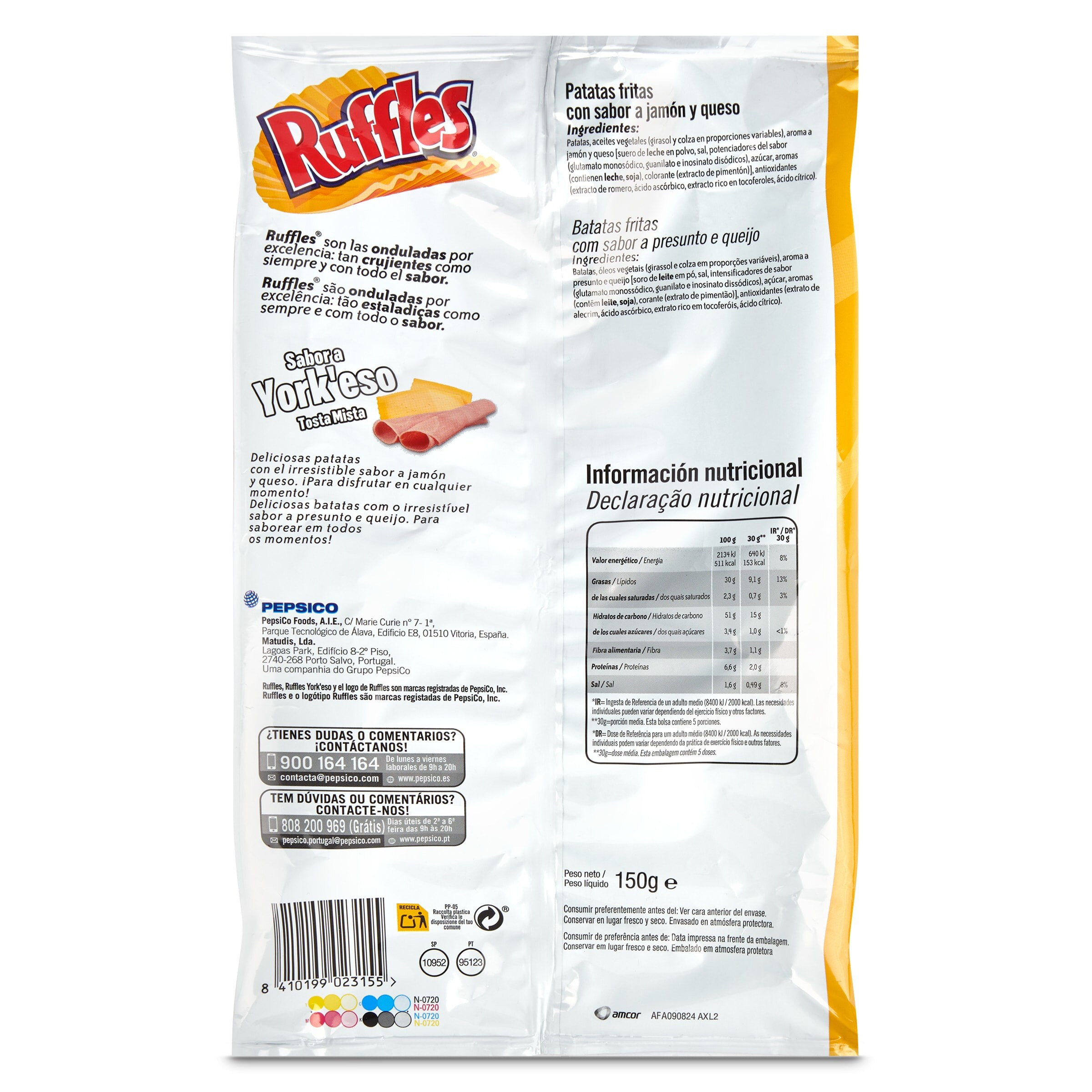 Ruffles york queso 150 g