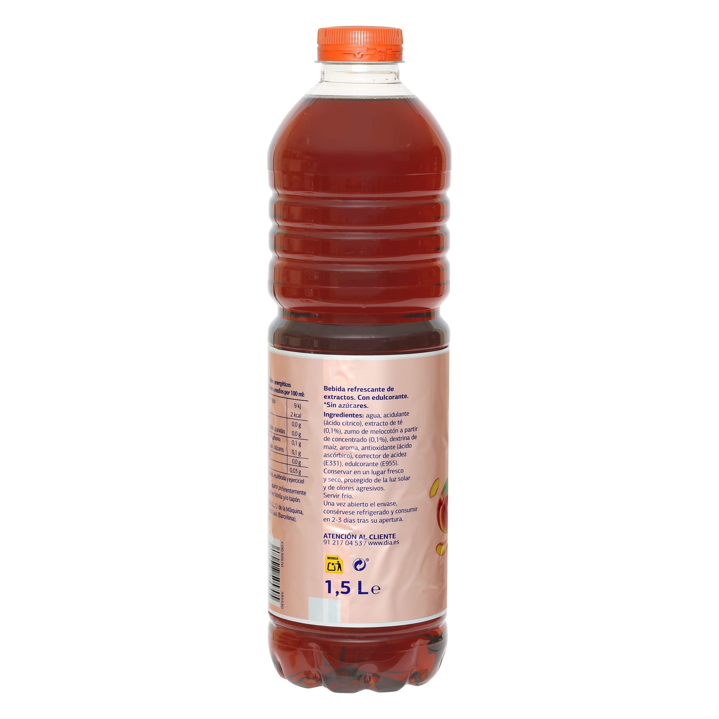Refresco de té al melocotón zero Dia Upss 1.5 L