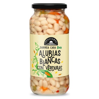 Alubias blancas con verduras Vegecampo de Dia frasco 400 g-0