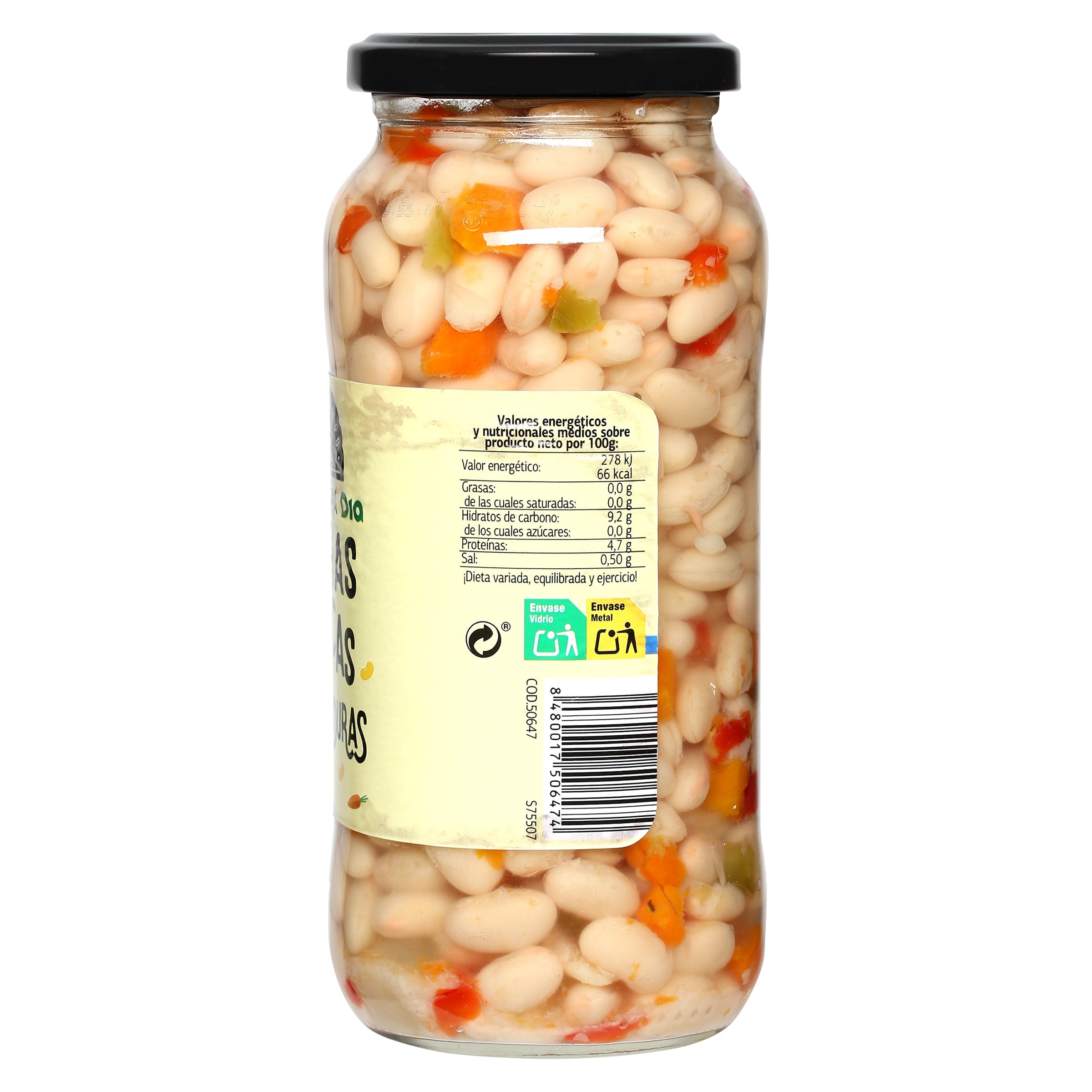 Alubias blancas cocidas con verduras Dia Vegecampo 400 g