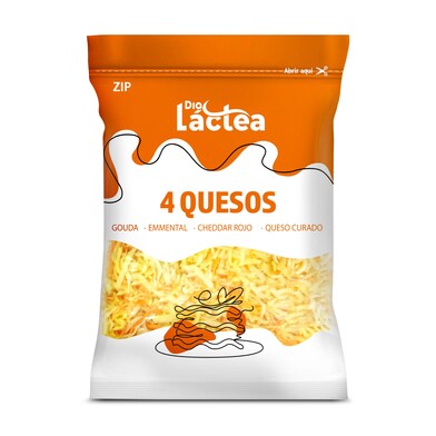 Queso mezcla 4 quesos rallado Dia Láctea bolsa 200 g-0