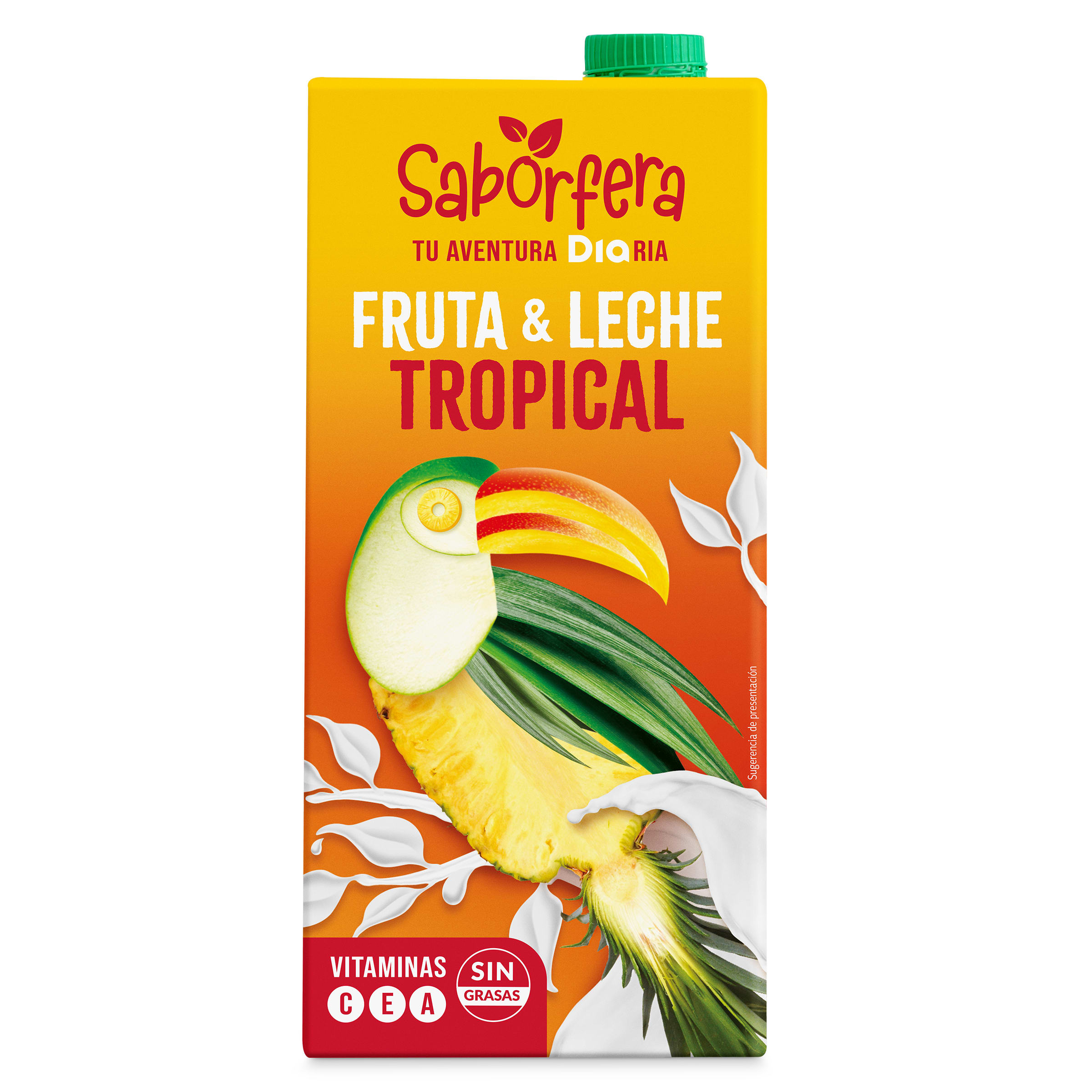 Bebida de fruta y leche tropical Dia Saborfera 1 L