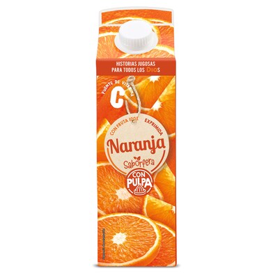 Zumo de naranja 100% con pulpa Zumosfera de Dia brik 1 l-1 Zumo de naranja 100% con pulpa Zumosfera de Dia brik 1 l-1