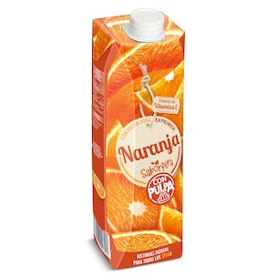 zumo de naranja con pulpa 1 l