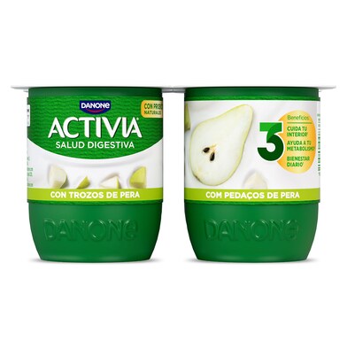 Bífidus con pera ACTIVIA 4 unidades PACK 480 GR-1 Bífidus con pera ACTIVIA 4 unidades PACK 480 GR-1