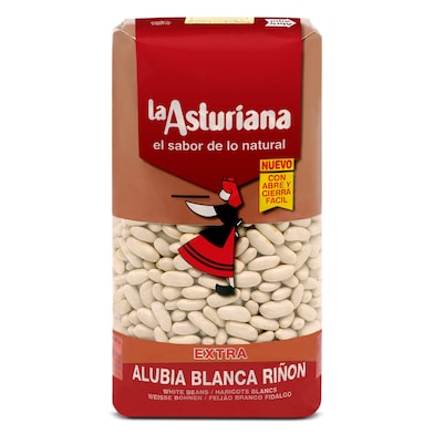 Alubia blanca Legumbres La Asturiana bolsa 1 Kg-0