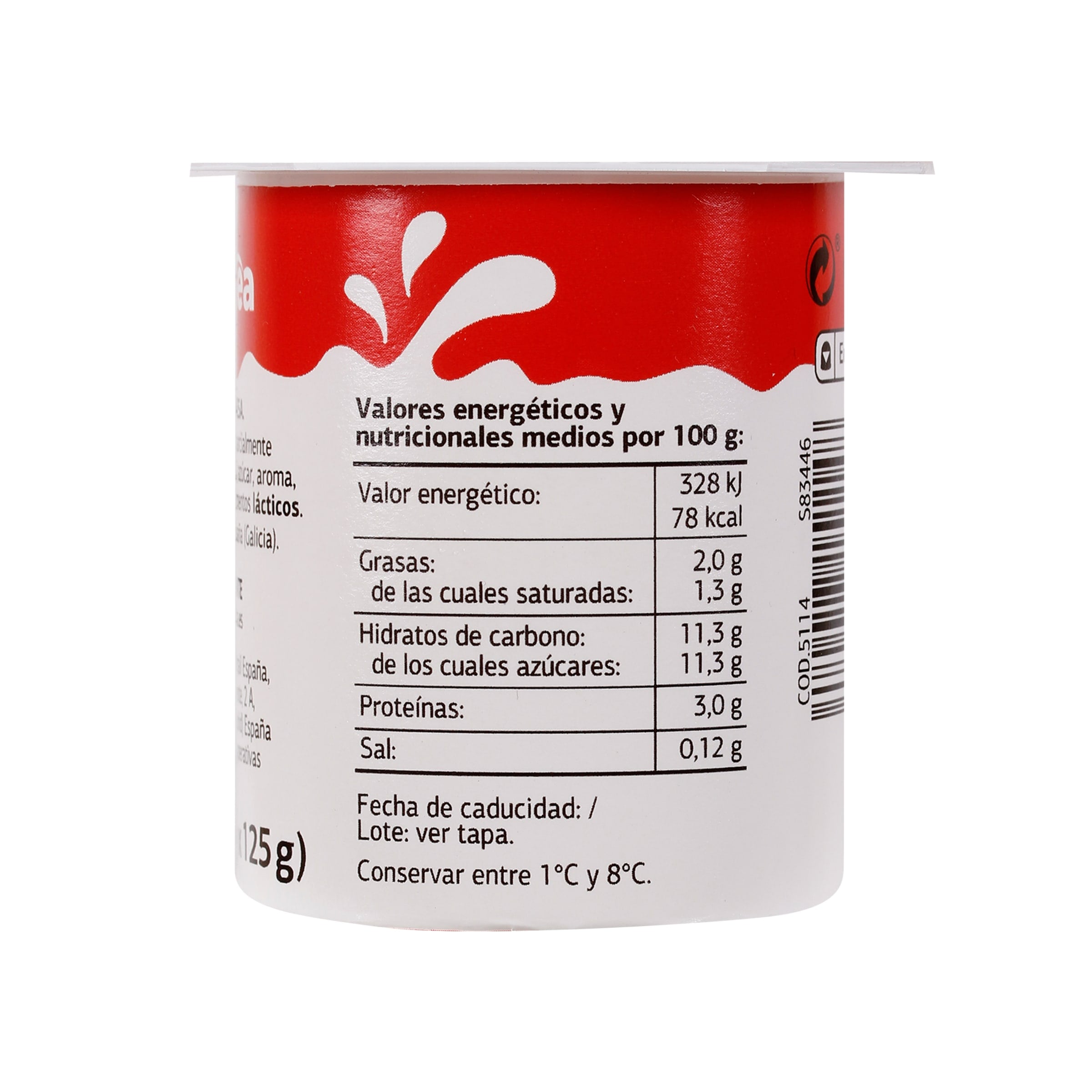 Yogur sabor fresa Dia Láctea 4 x 125 g