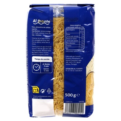 Fideo cabellín Al Diante Dia bolsa 500 g-1 Fideo cabellín Al Diante Dia bolsa 500 g-1