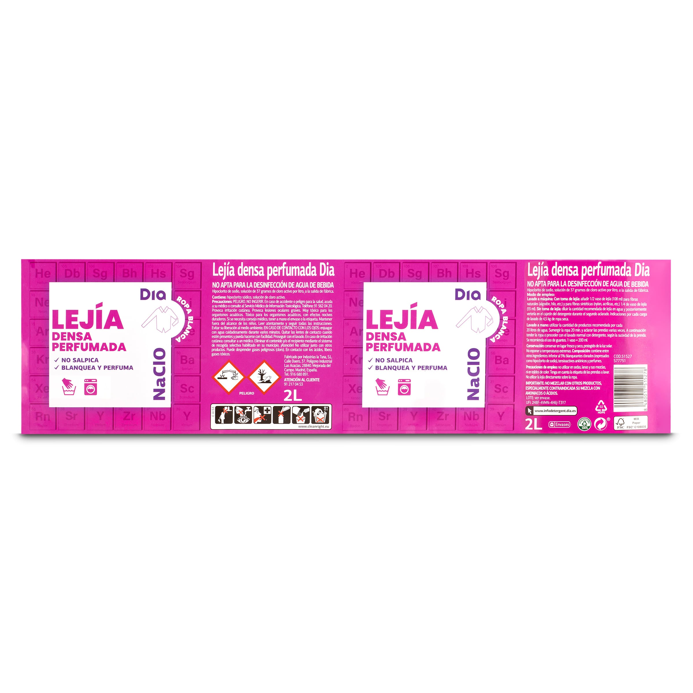 Lejía densa perfumada Dia 2 L