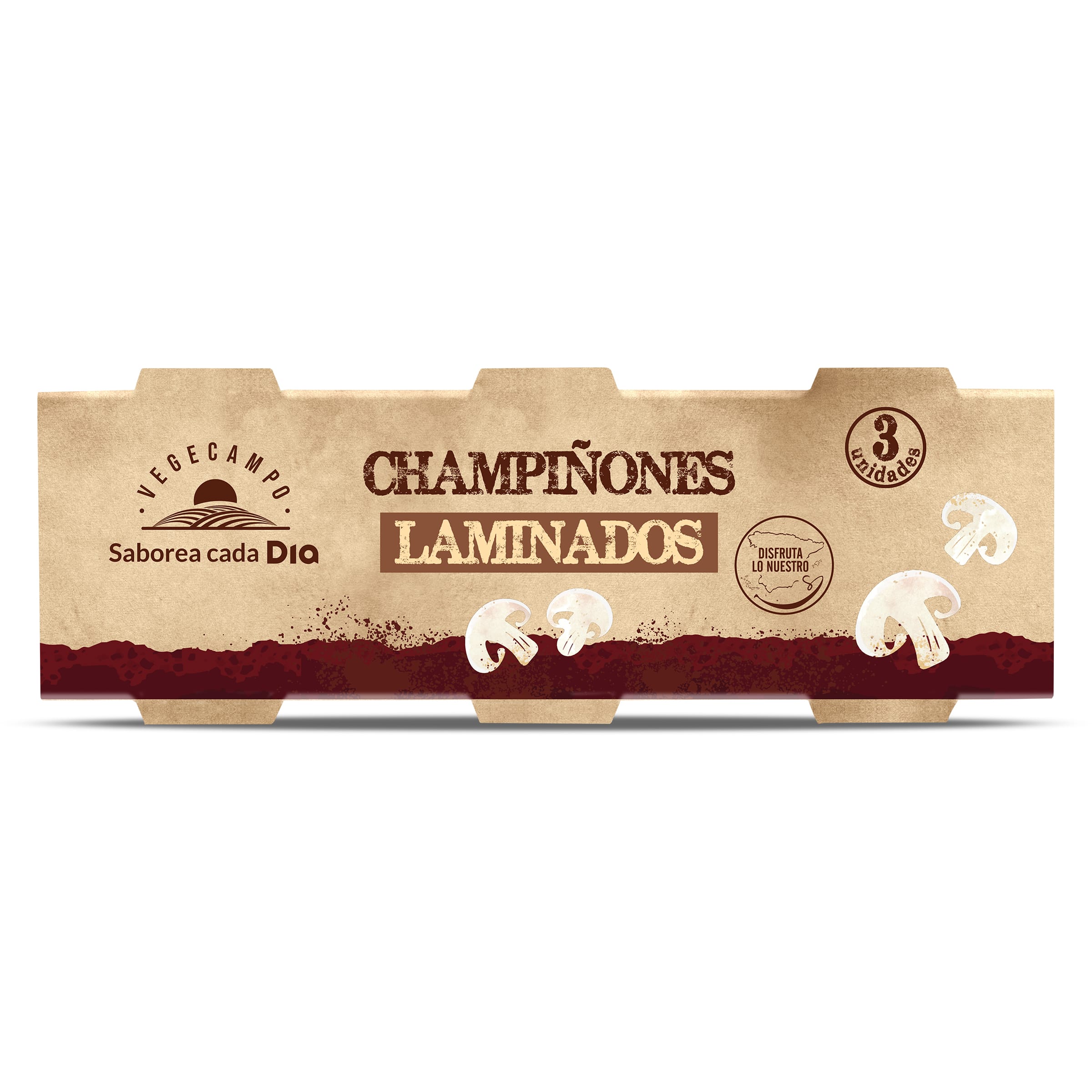 Champiñón laminado Dia Vegecampo 3 x 105 g