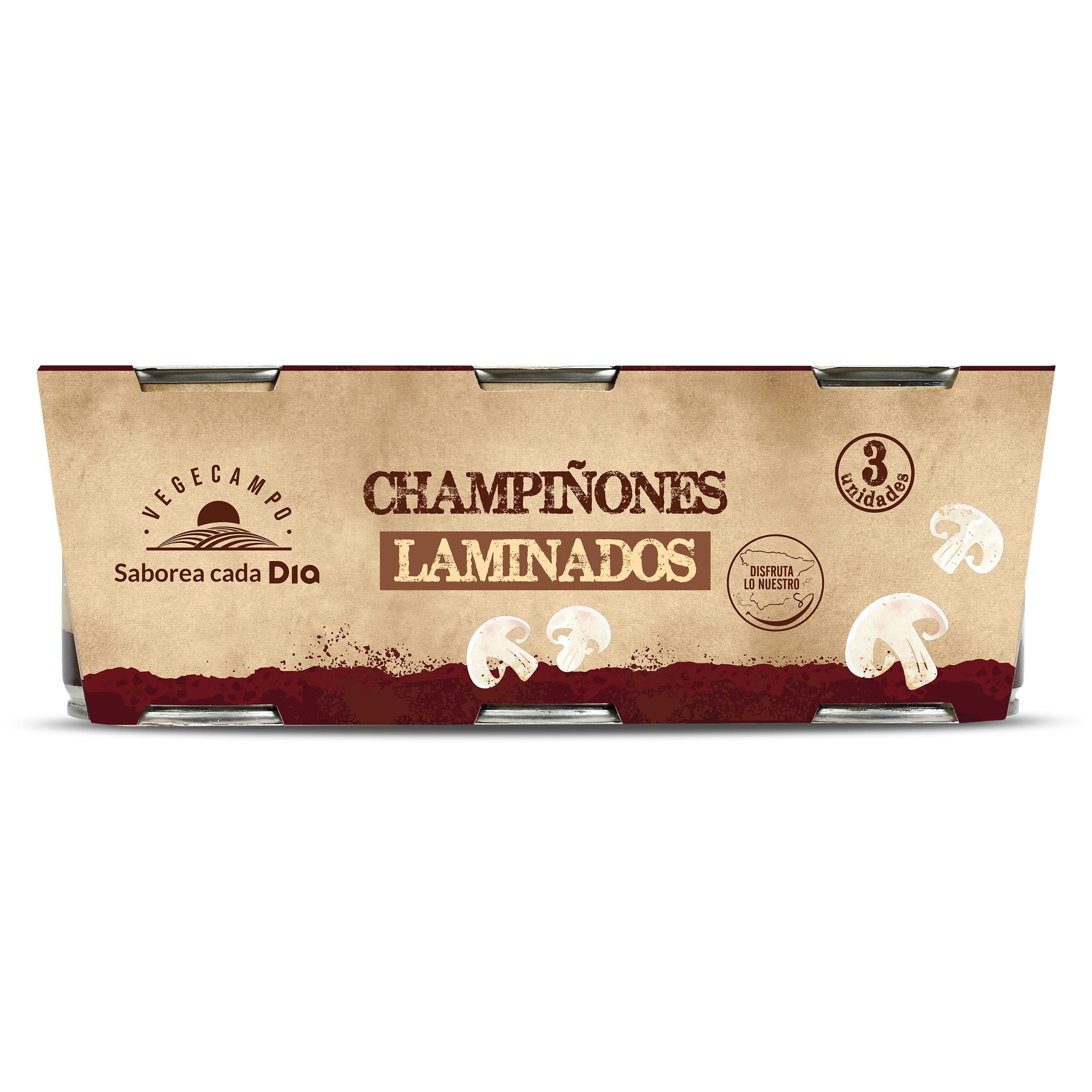Champiñón laminado Dia Vegecampo 3 x 105 g