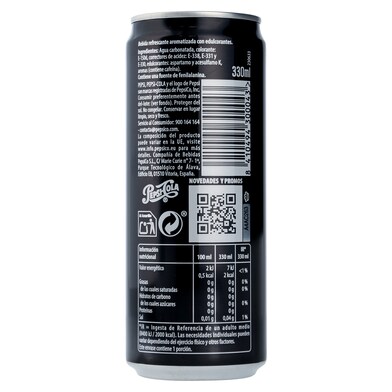 Refresco de cola zero azúcar Pepsi lata 33 cl-1