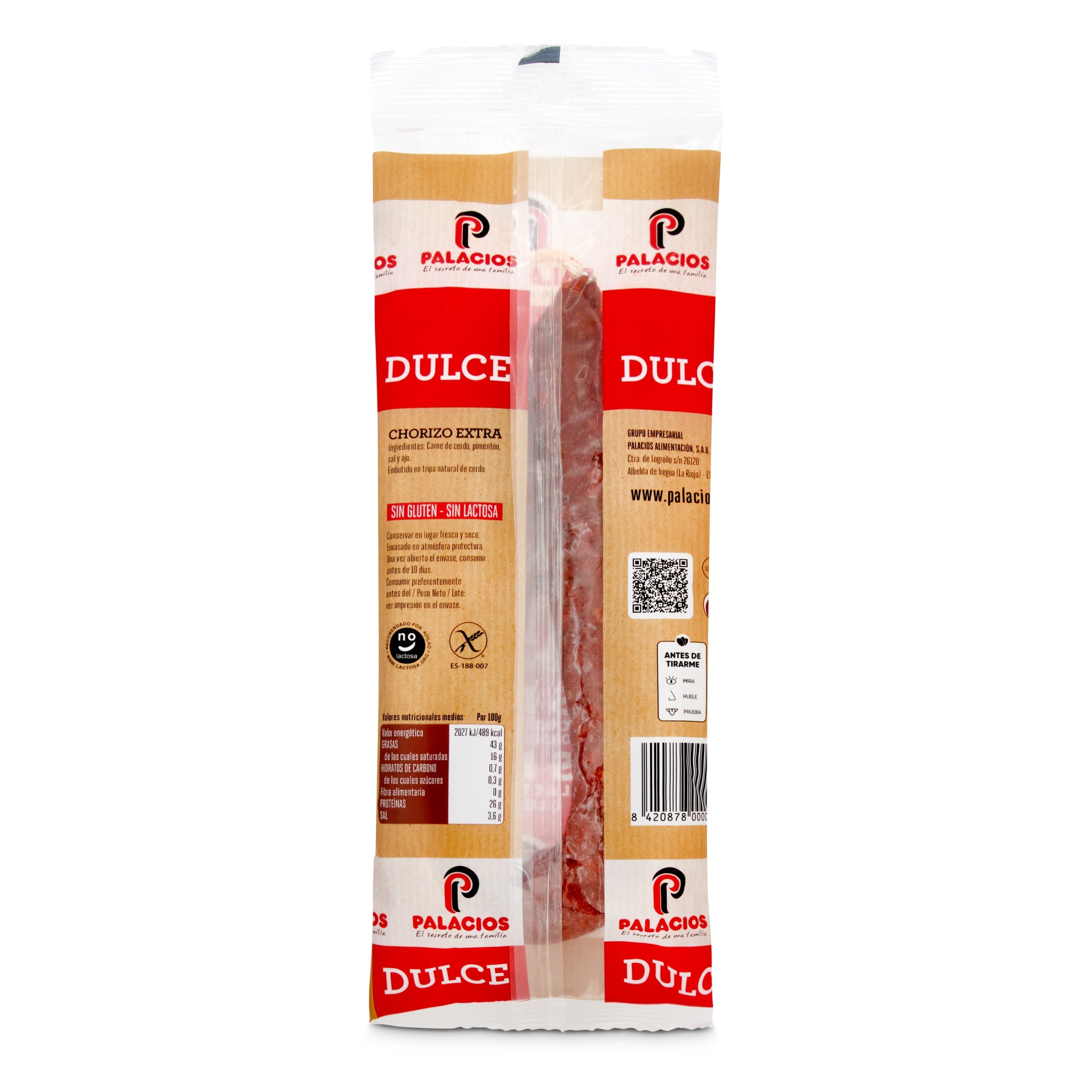 Chorizo dulce Palacios 250 g