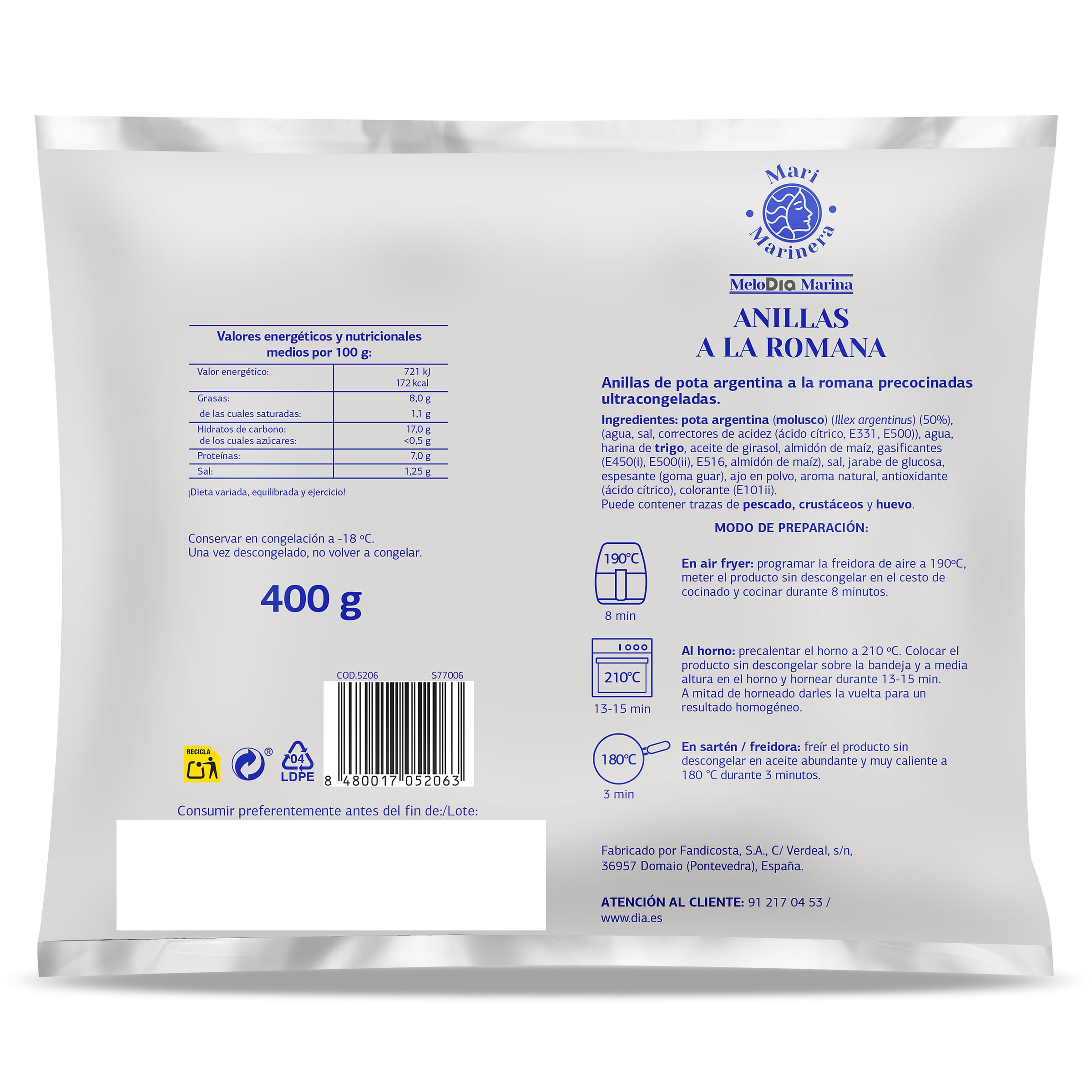 Anillas a la romana Dia Mari Marinera 400 g