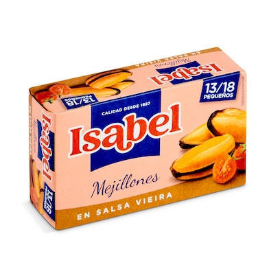 Mejillones en salsa vieira 13/18 piezas Isabel lata 69 g-0