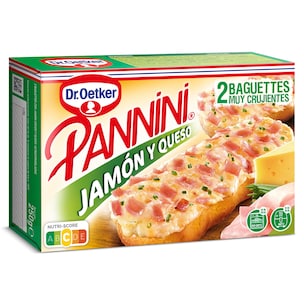 pannini jamon y queso 2 unidades 250 g