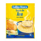 Sopa de ave con fideos Gallina Blanca sobre 76 g