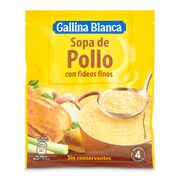 Sopa de pollo con fideos Gallina Blanca sobre 71 g