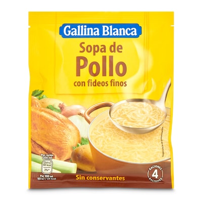 Sopa de pollo con fideos Gallina Blanca sobre 71 g-0