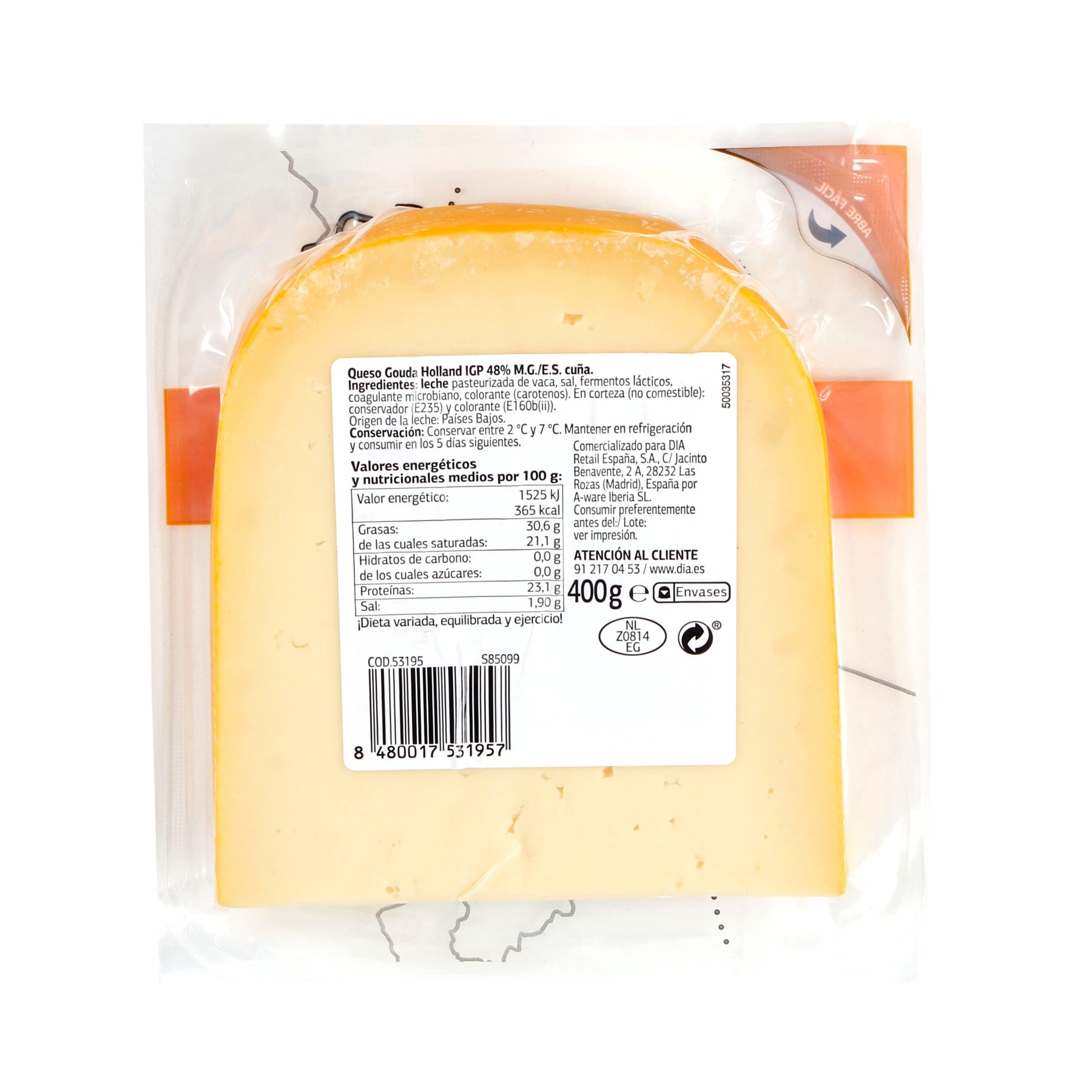 Queso gouda Dia Selección Mundial 400 g