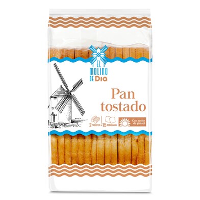 Pan tostado normal El molino de Dia bolsa 270 g-1 Pan tostado normal El molino de Dia bolsa 270 g-1