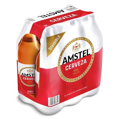 Cerveza Amstel pack 6 x 1 L-0 Cerveza Amstel pack 6 x 1 L-0
