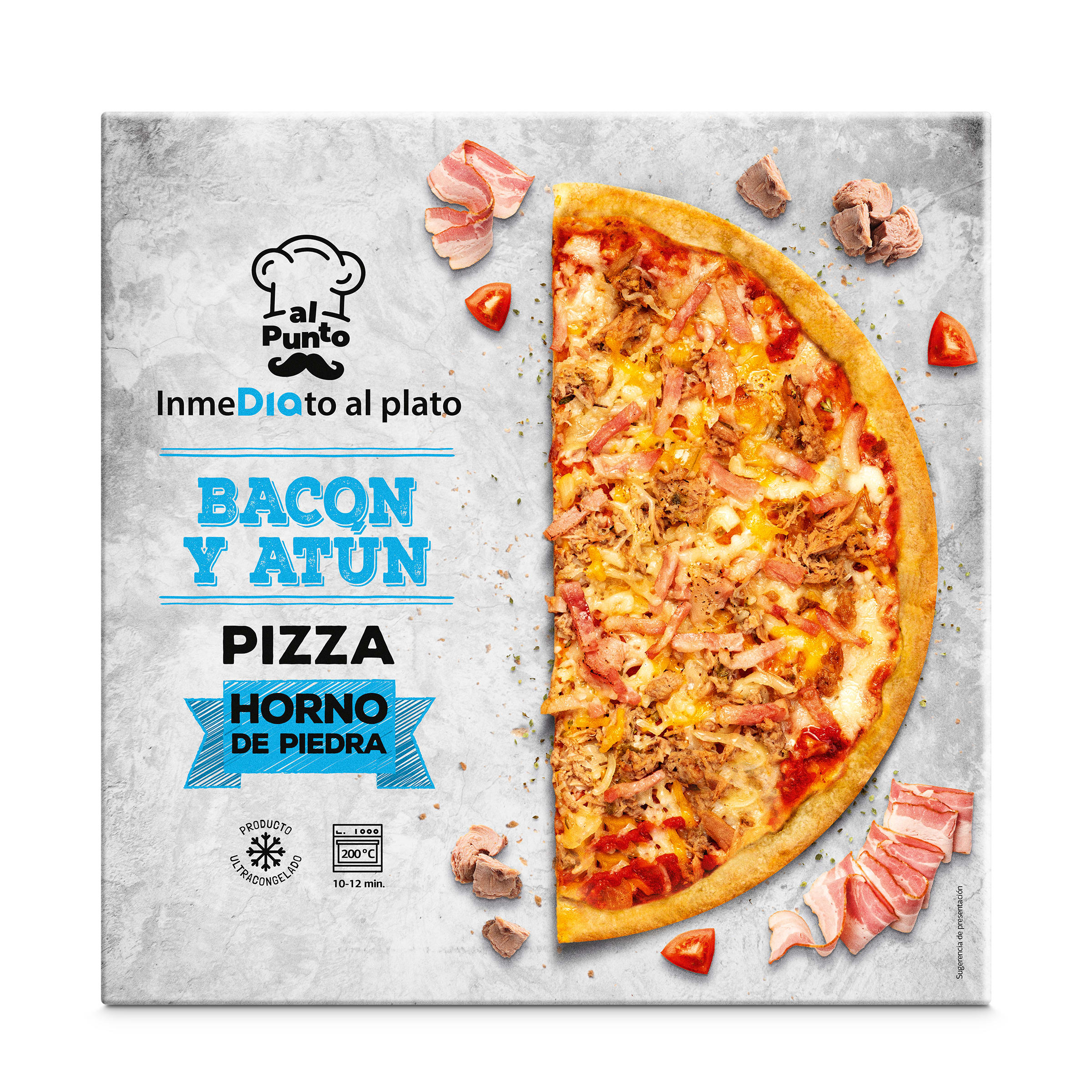 Pizza bacon y atún Dia Al Punto 400 g