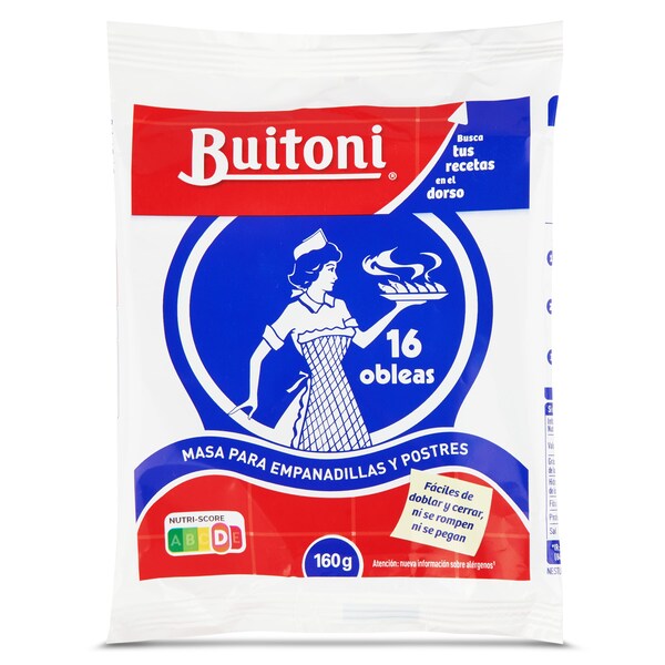 Masa Empanadillas Postres Buitoni Paquete 16 Uds 160 Gr.