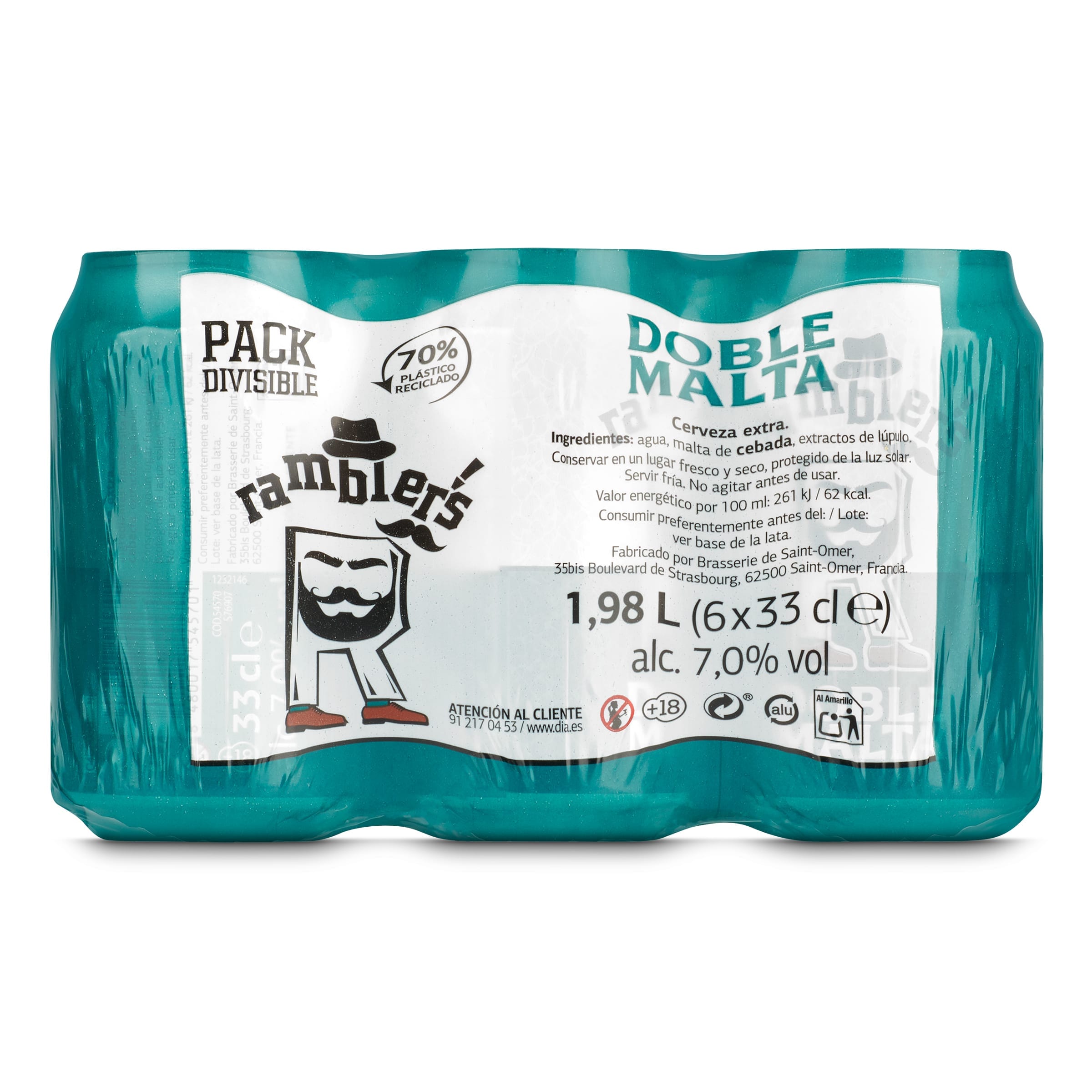 Cerveza doble malta Dia Ramblers pack 6 x 33 cl