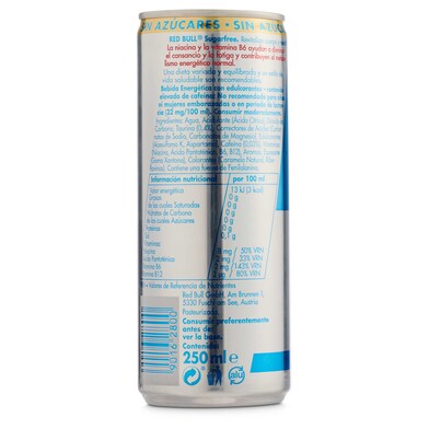 Bebida energética sin azúcar Red bull lata 250 ml-1 Bebida energética sin azúcar Red bull lata 250 ml-1