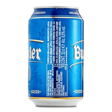 Cerveza 0,0% alcohol Buckler lata 33 cl-1