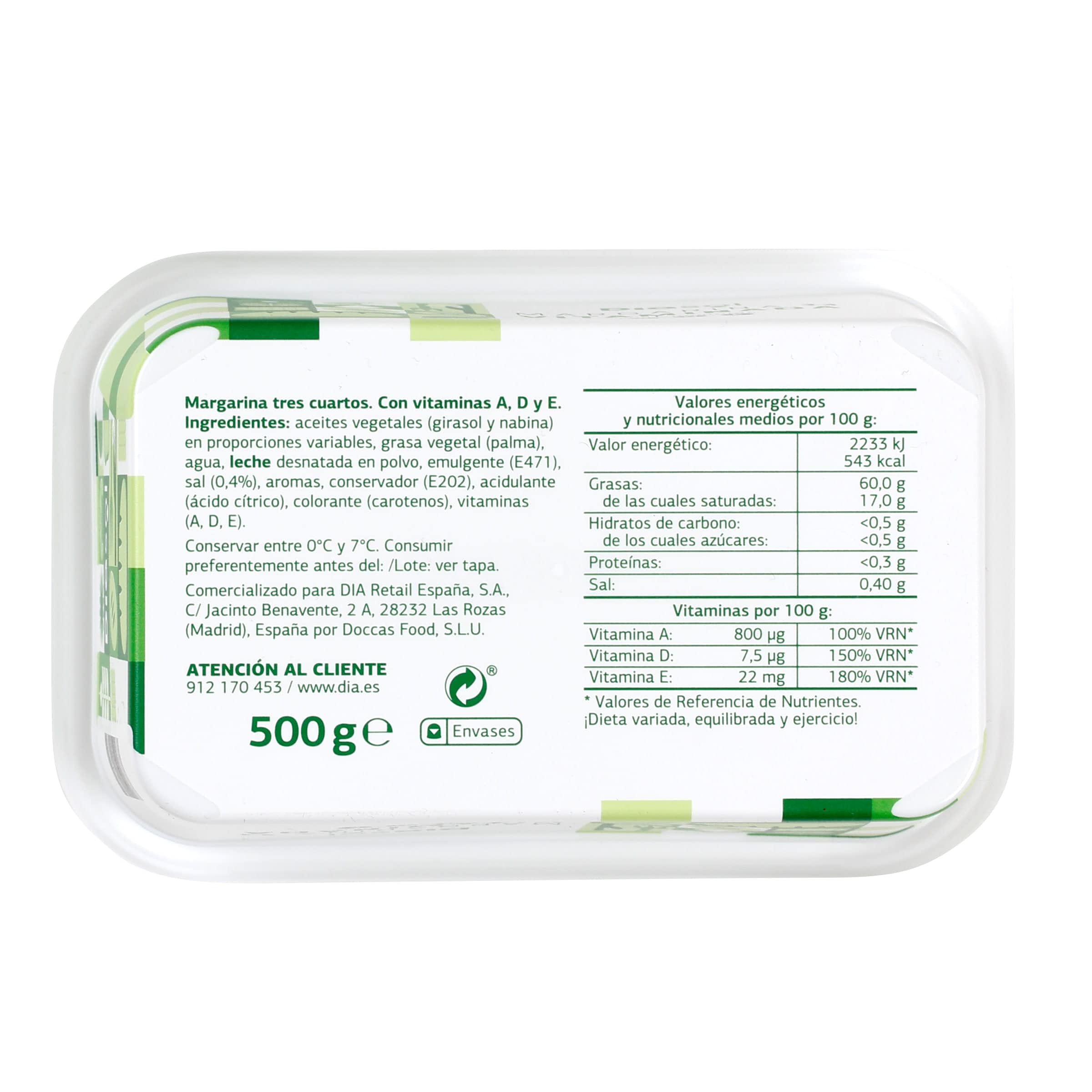 Margarina vitaminada Diasol 500 g