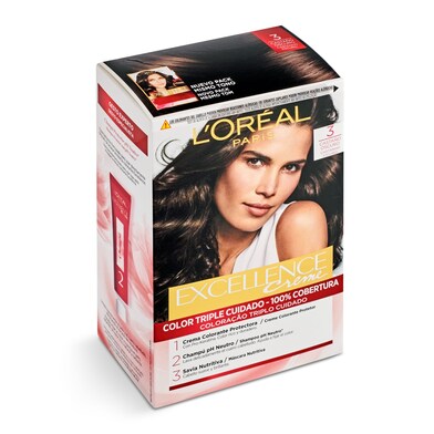 Tinte castaño oscuro nº3 Excellence caja 1 unidad-0 Tinte castaño oscuro nº3 Excellence caja 1 unidad-0