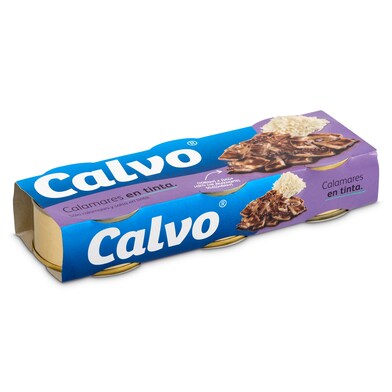 Calamar en su tinta Calvo lata 3 x 48 g-0 Calamar en su tinta Calvo lata 3 x 48 g-0