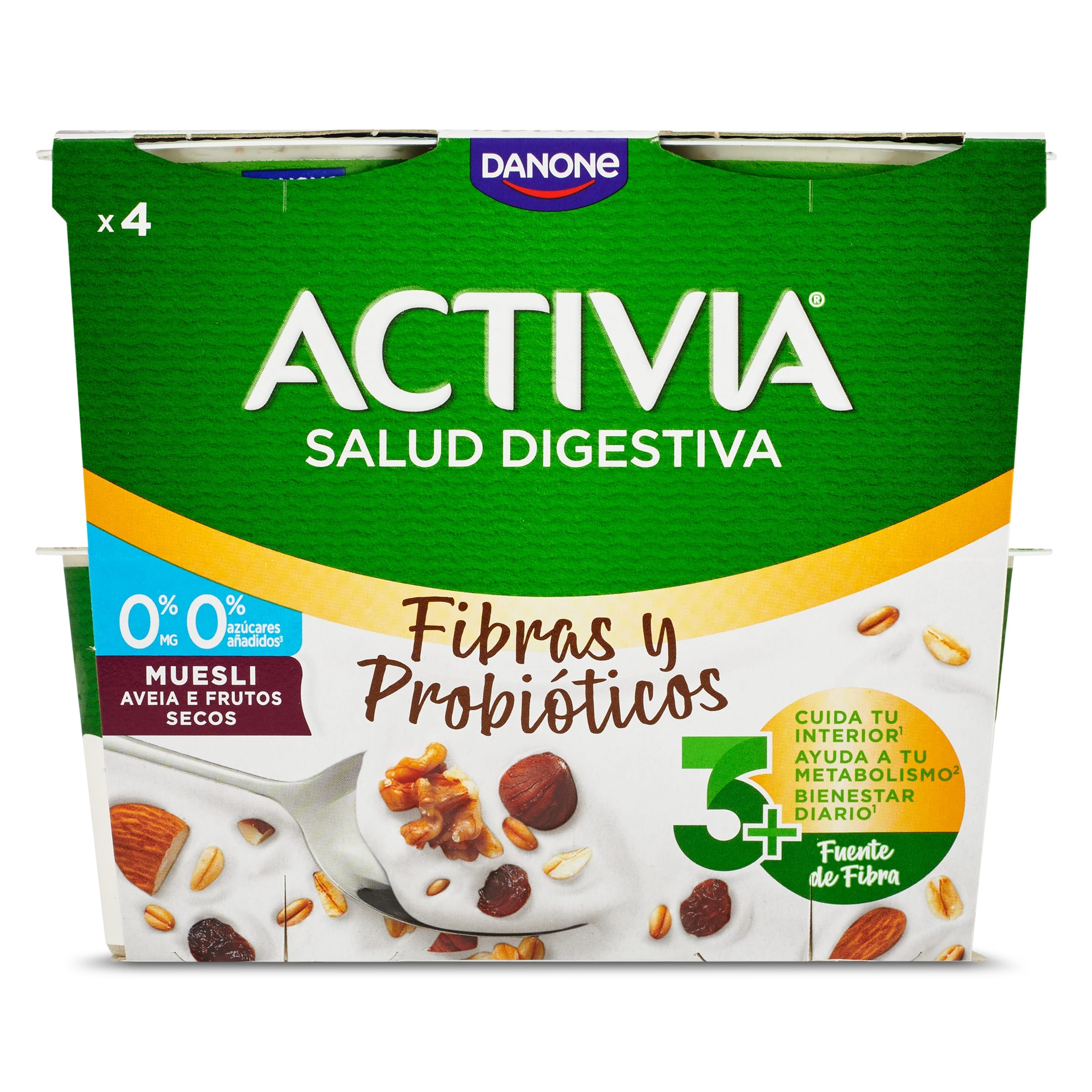 Bífidus con muesli desnatado Activia 4 x 115 g