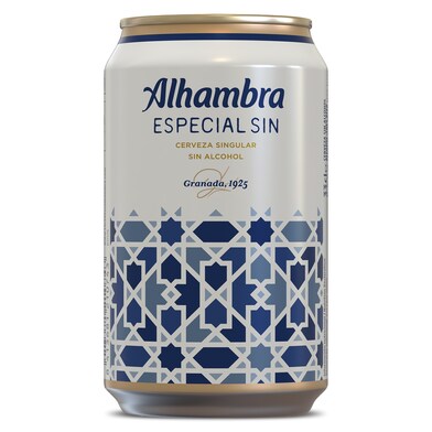 Cerveza sin alcohol Alhambra lata 33 cl-0 Cerveza sin alcohol Alhambra lata 33 cl-0