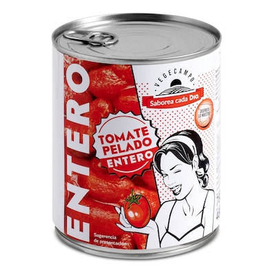 Tomate entero pelado Vegecampo de Dia lata 480 g-0