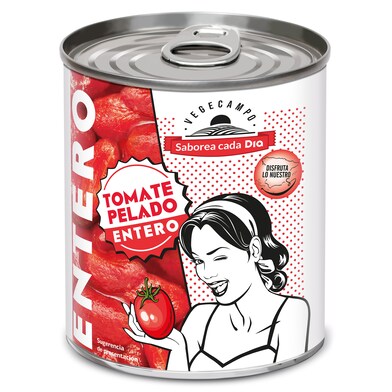 Tomate entero pelado Vegecampo de Dia lata 480 g-0